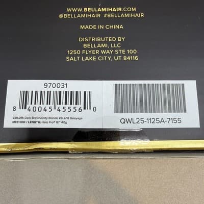 Bellami Halo Pro Hair Extension 16” Dark Brown Dirty Blonde #B-2/18 Balayage NEW - Thumbnail 4