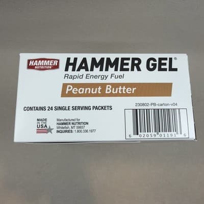 Hammer Nutrition Hammer Gel Rapid Energy Gel Peanut Butter 24 Packets NEW SEALED - Thumbnail 4