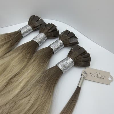Glam Seamless x Priscilla Valles K Tip Hair Extensions #15 Rooted Ice Plat 20" - Thumbnail 2