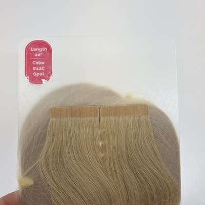 Hotheads Tape-In Extensions LUSH Originals 20” #12C Light Golden Blonde (Opal) - Thumbnail 6