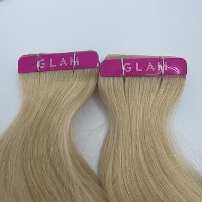 2x Glam Seamless 20” Body Wave Tape in Hair Extensions Light Golden Blonde #22 - Thumbnail 8