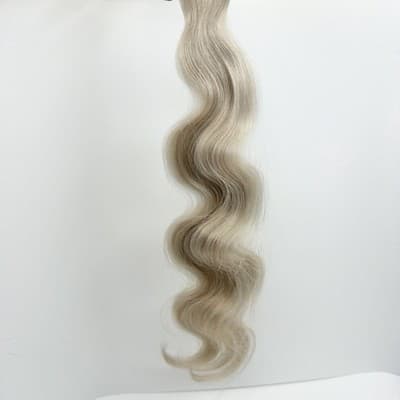 Glam Seamless 20” Body Wave Tape in Hair Extensions Iced Blonde #60S NEW SEALED - Thumbnail 2