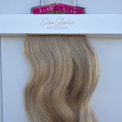 2x Glam Seamless 20” Body Wave Tape in Hair Extensions Dirty Blonde #12 NEW! - Thumbnail 2