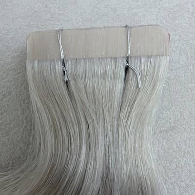 Glam Seamless 20” Body Wave Tape in Hair Extensions Iced Blonde #60S NEW SEALED - Thumbnail 6