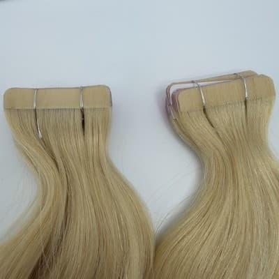 2x Glam Seamless 20” Body Wave Tape in Hair Extensions Light Golden Blonde #22 - Thumbnail 10