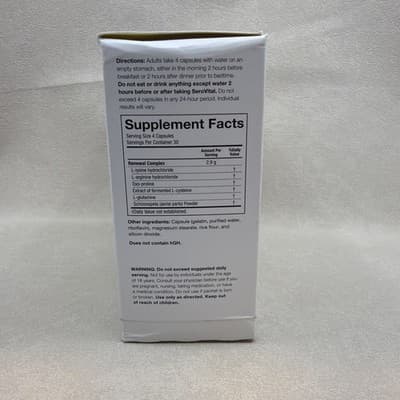 SeroVital Reverse The Signs of Aging Dietary Supplement EXP 11/2027 120 Cap NEW - Thumbnail 2