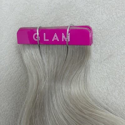 Glam Seamless 20” Body Wave Tape in Hair Extensions Iced Blonde #60S NEW SEALED - Thumbnail 5