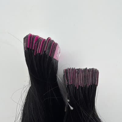 2x Glam Seamless 20” Curl 3A Tape in Hair Extensions #1 Jet Black Two Pack NEW - Thumbnail 5
