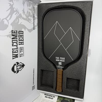 Bison Paddles Pickleball Paddles THE PEAK Raw Carbon Face Foam Injected NEW $149 - Thumbnail 3