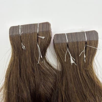 2x Glam Seamless 20” Curl 3A Tape in Hair Extensions #3 Chocolate Brown NEW - Thumbnail 5