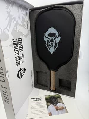 Bison Paddles Pickleball Paddles UNTAMED Raw Carbon Face Foam Injected NEW $149 - Thumbnail 3