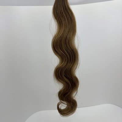 Glam Seamless 20” Body Wave Tape in Hair Extensions Rooted Honey Brown #8 NEW - Thumbnail 5