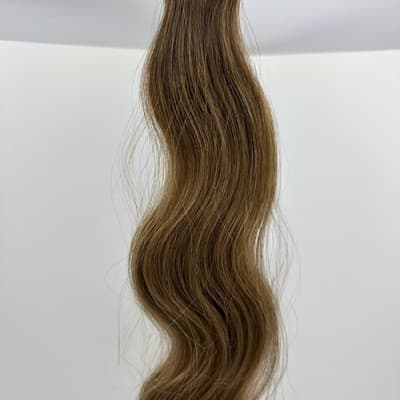 Glam Seamless 20” Body Wave Tape in Hair Extensions Rooted Honey Brown #8 NEW - Thumbnail 6