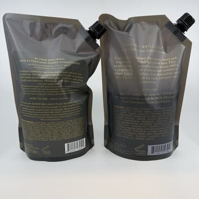Bellami Professional Hair Blonde Purple Shampoo + Conditioner Set Extension Safe - Thumbnail 4
