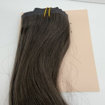 BELLAMI Silk Seam 26” Hair Clip In Walnut Brown #3 6 Clip In Set New Open Box - Thumbnail 6