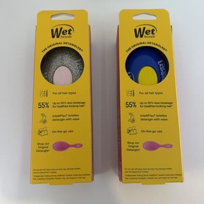 2 New Target Pokemon Wet Hair Brush Pop Go Travel Detangler Pikachu & Jigglypuff - Thumbnail 3