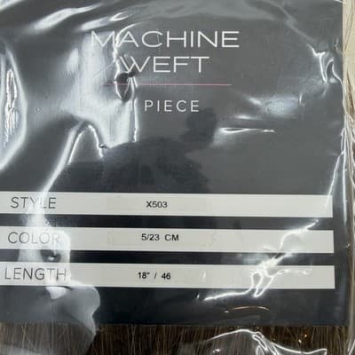 Hotheads Premium Machine Weft #5/23 Colormelt Brown To Blonde 18” NEW SEALED - Thumbnail 4