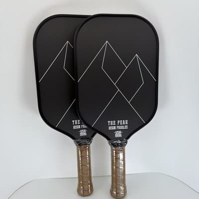 2 PACK Bison Paddles Pickleball Paddles THE PEAK Raw Carbon Face Foam NEW - Thumbnail 4