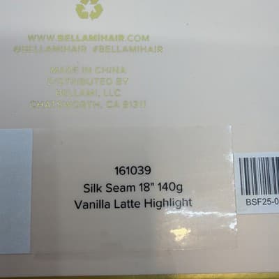 BELLAMI Silk Seam 18” Hair Clip In Vanilla Latte Highlight New Sealed Set Blonde - Thumbnail 5