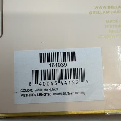 BELLAMI Silk Seam 18” Hair Clip In Vanilla Latte Highlight New Sealed Set Blonde - Thumbnail 6