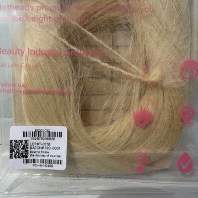Hotheads Tape In Extensions LUSH Originals 26” 20 Pieces Topaz #60C Blonde NEW - Thumbnail 6