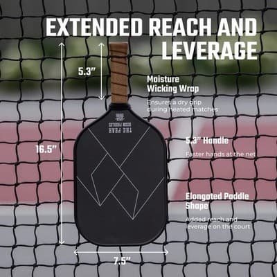2 PACK Bison Paddles Pickleball Paddles THE PEAK Raw Carbon Face Foam NEW - Thumbnail 10