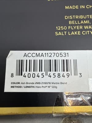 Bellami Halo Pro Hair Extension 14” Ash Bronde MB-21/60/16 120 Gr New Open Box - Thumbnail 11
