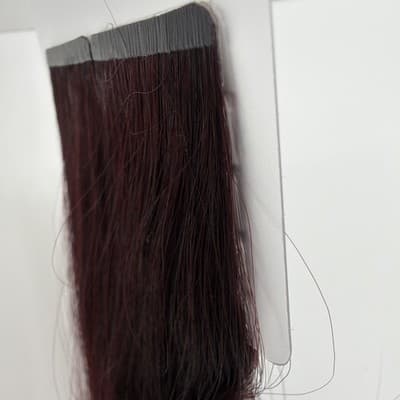 HOTHEADS Hair Extensions Original Tape In 18-20” 34 Deep Violet Red 20 Pieces - Thumbnail 6