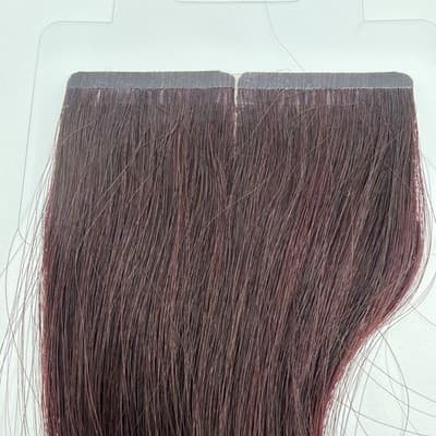 HOTHEADS Hair Extensions Original Tape In 18-20” 34 Deep Violet Red 20 Pieces - Thumbnail 5