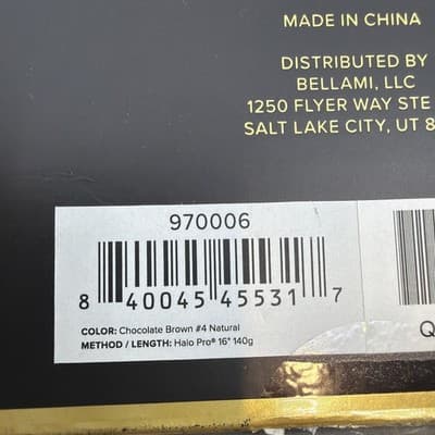 Bellami Halo Pro Hair Extension 16” Chocolate Brown #4 NEW Unused Open Box - Thumbnail 2