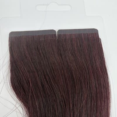 HOTHEADS Hair Extensions Original Tape In 18-20” 34 Deep Violet Red 20 Pieces - Thumbnail 4