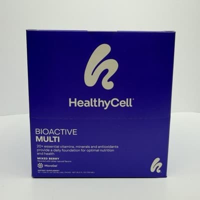 HealthyCell 2 PACK Multi Liquid Multivitamin Mixed Berry 60 Packets BB 02/28 NEW - Thumbnail 2
