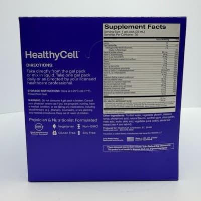 HealthyCell 2 PACK Multi Liquid Multivitamin Mixed Berry 60 Packets BB 02/28 NEW - Thumbnail 4