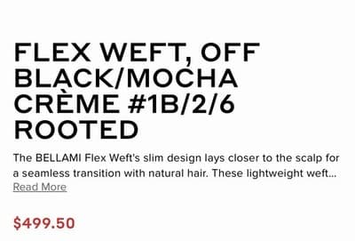 Bellami Flex Weft 16” Off Black Mocha Crème 3 SECTIONS READ DESCRIPTION! - Thumbnail 10