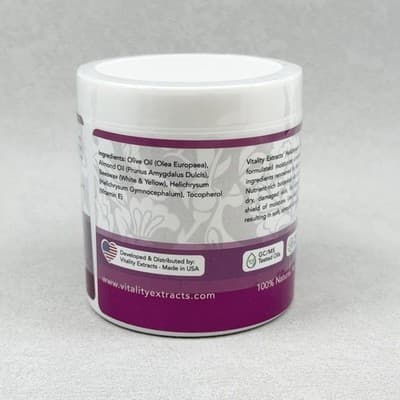 Vitality Extracts HELICHRYSUM Essential Oil BALM Large 6oz Jar New Sealed - Thumbnail 3