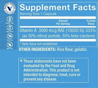 3 PACK The Vitamin Shoppe Vitamin A Eye Health Immune Support 10,000 IU NEW - Thumbnail 6