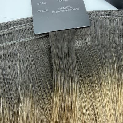 Bellami Flex Weft 16” Off Black Mocha Crème 3 SECTIONS READ DESCRIPTION! - Thumbnail 6