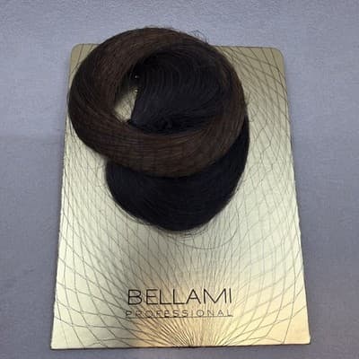 Bellami Professional K Tip Hair Extensions 16” Chocolate Mahogany Sombre NEW 25g - Thumbnail 4