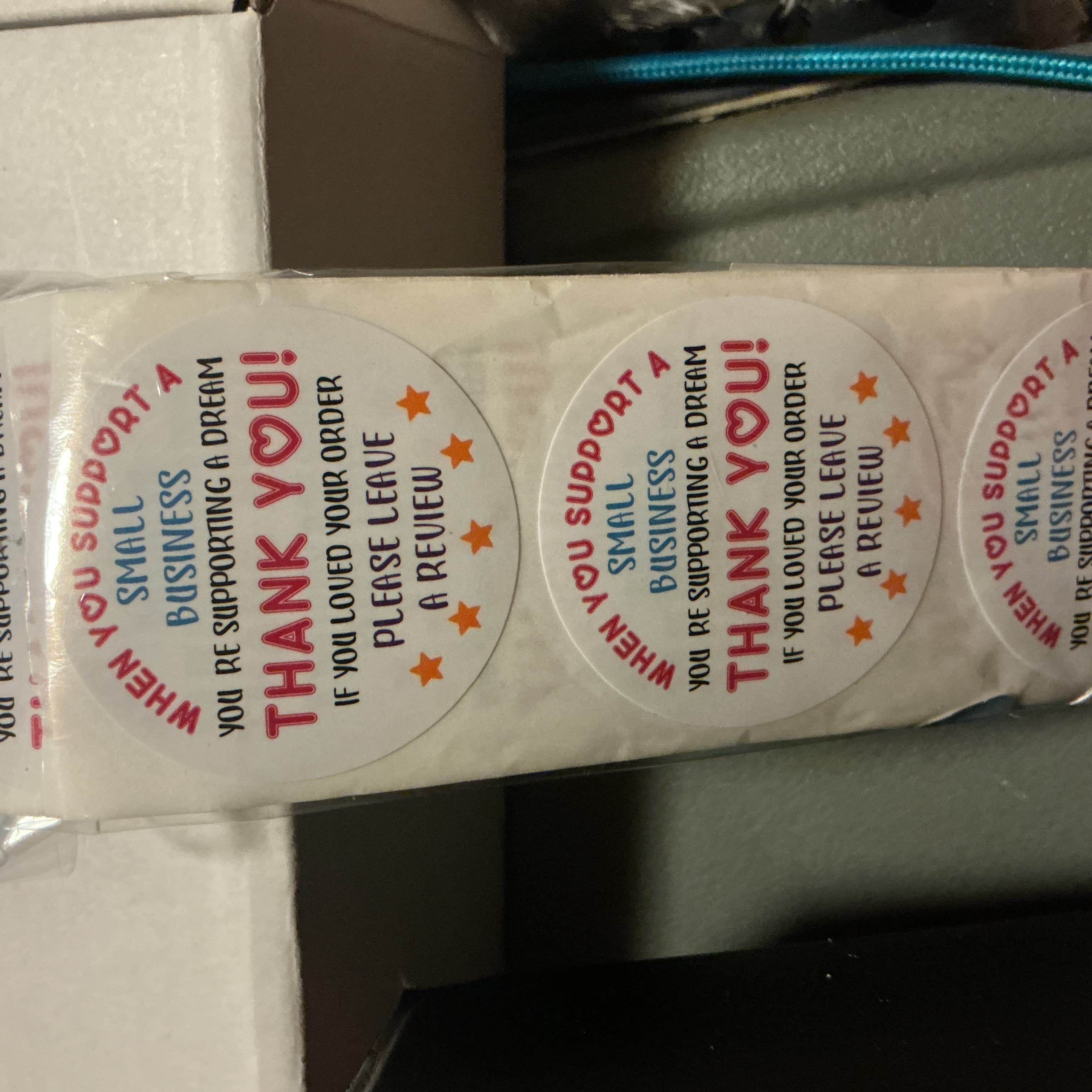★ 75 Small Business Thank You Review Stickers | Round Packaging Labels - Thumbnail 4