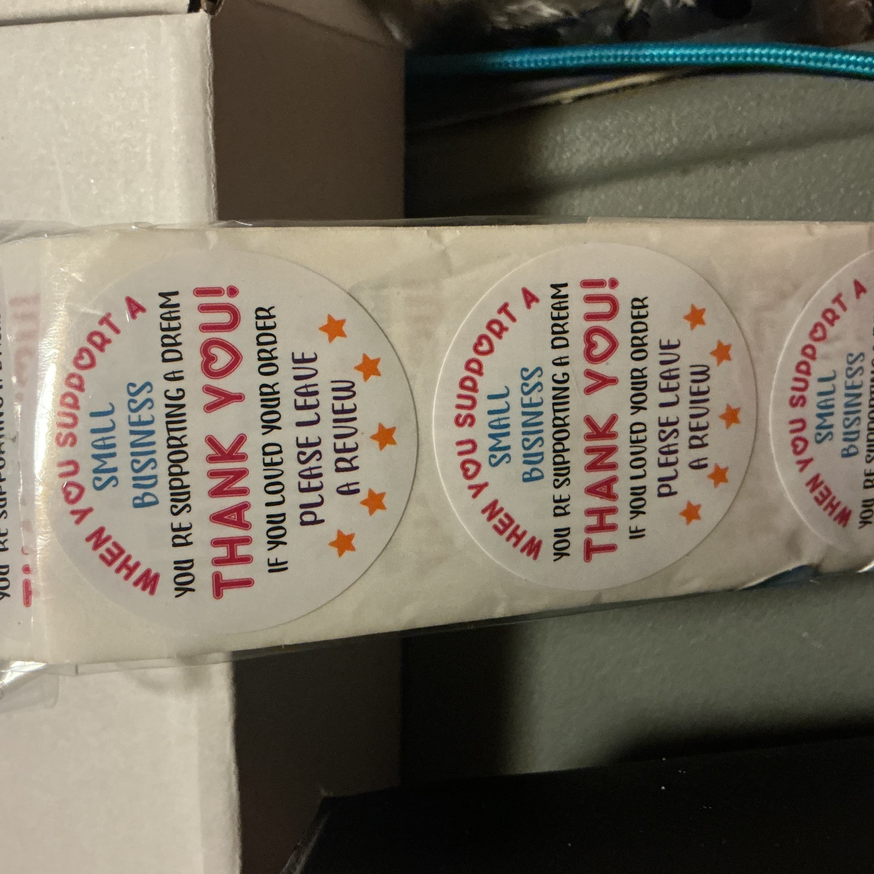 ★ 75 Small Business Thank You Review Stickers | Round Packaging Labels - Thumbnail 5