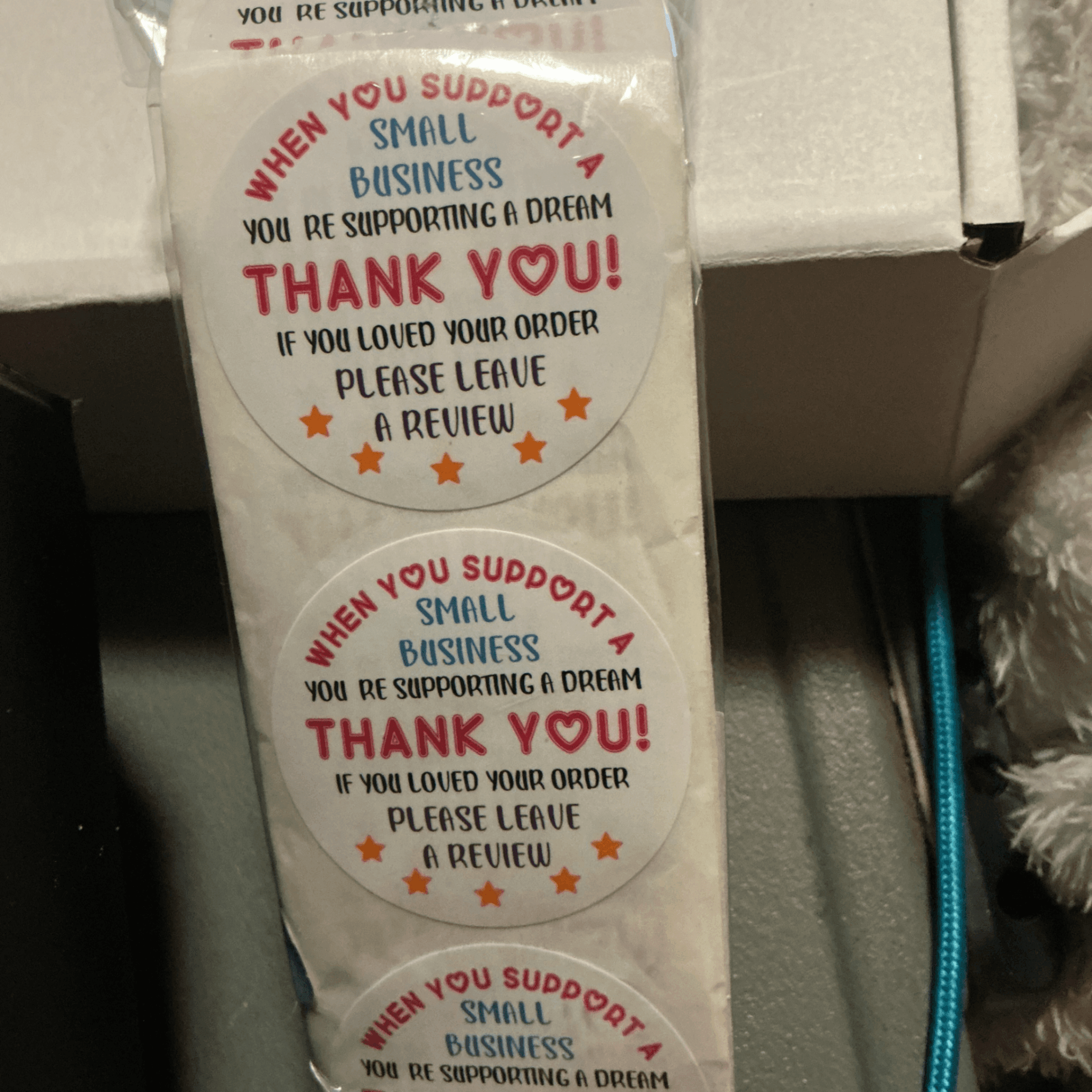 ★ 75 Small Business Thank You Review Stickers | Round Packaging Labels