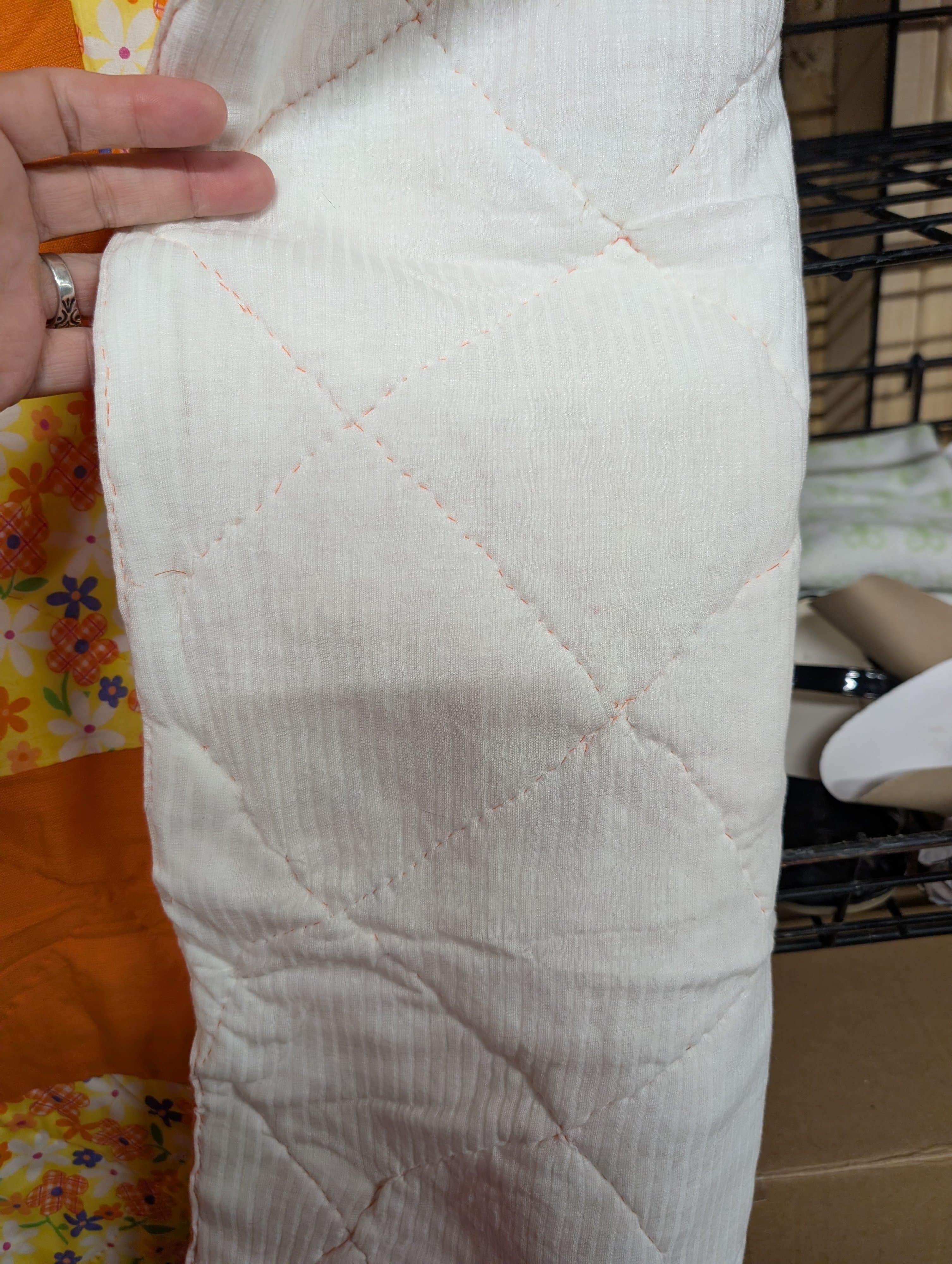 Handmade Patchwork Baby Quilt with Stuffed Bear - Thumbnail 3
