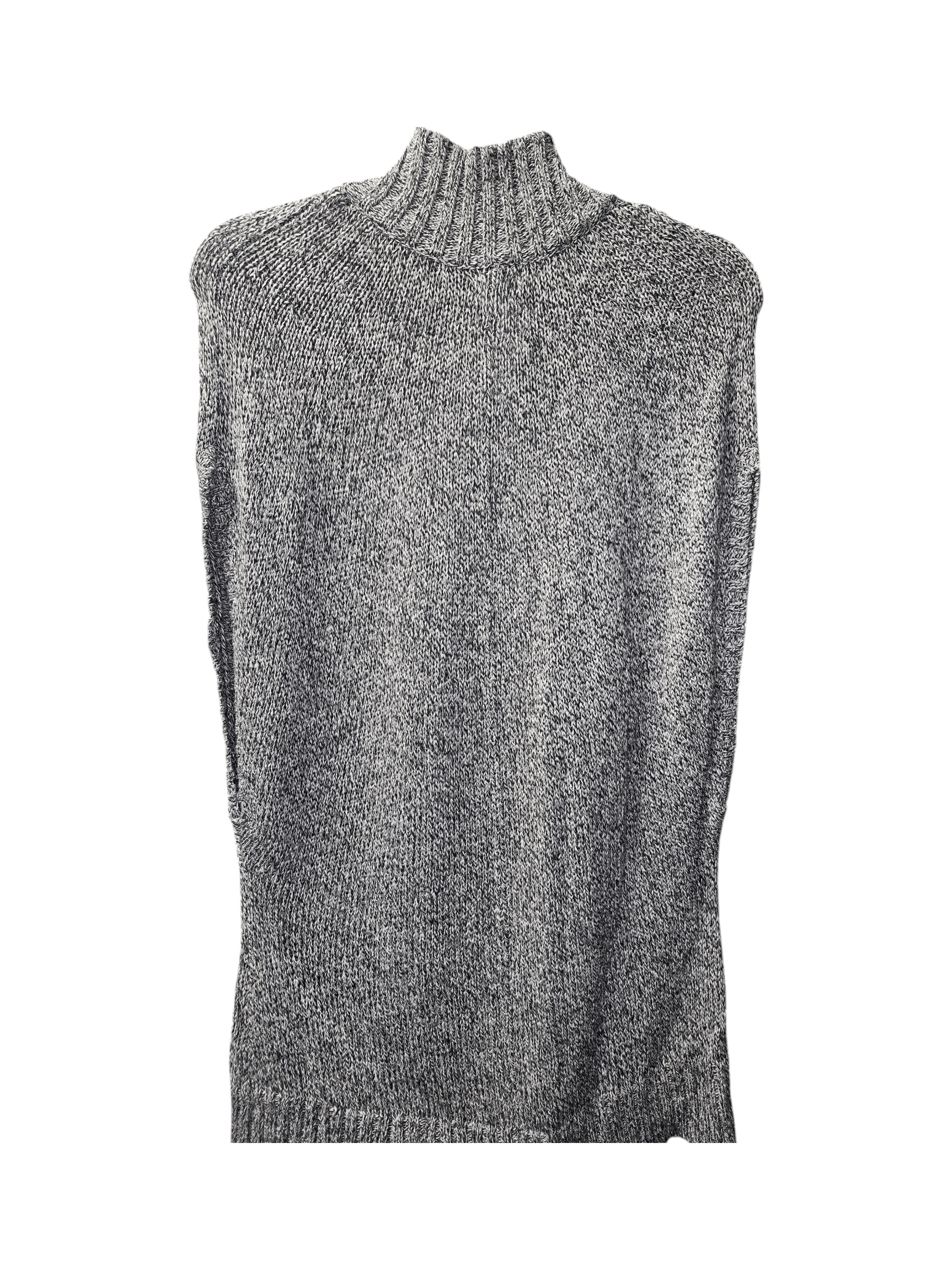 Gray Button-Up Knit Cardigan Sweater - Thumbnail 3