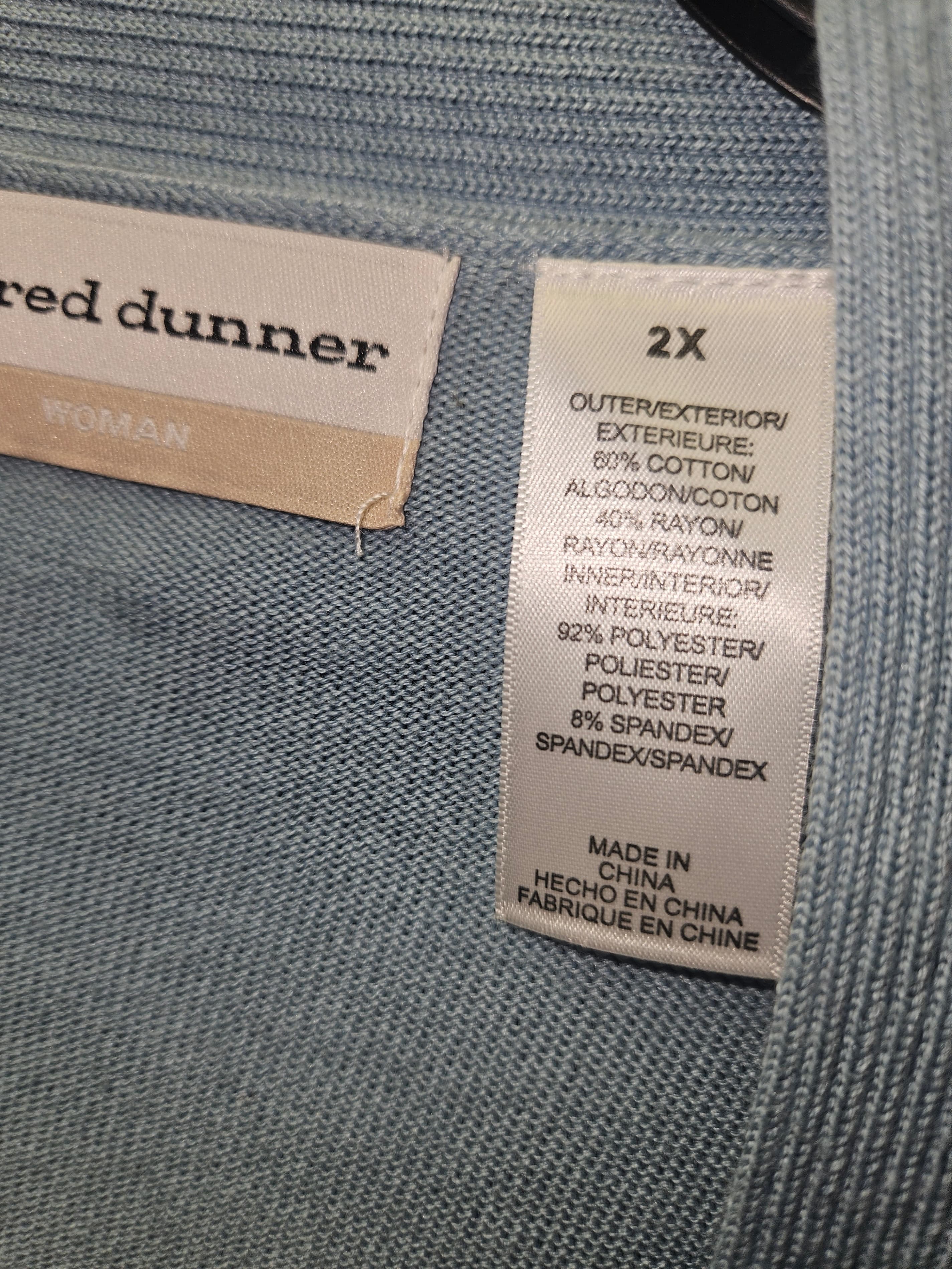 Alfred Dunner 3/4 Sleeve Crew Neck Layered blouse with Sweaters attached Plus - Thumbnail 2