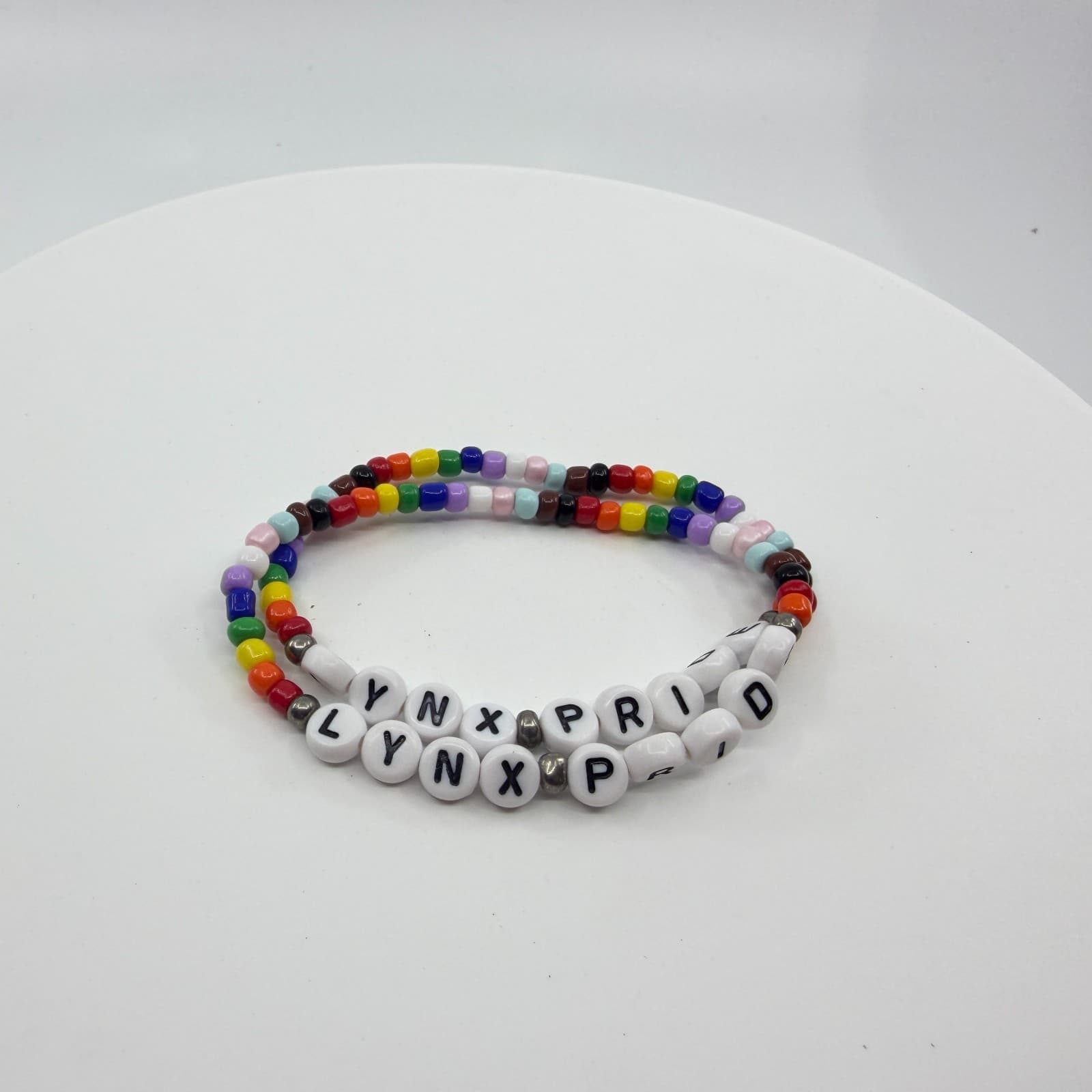 Rainbow Pride Beaded Bracelet Set Y2K Festival Statement Gift LYNX PRIDE Classic - Thumbnail 3