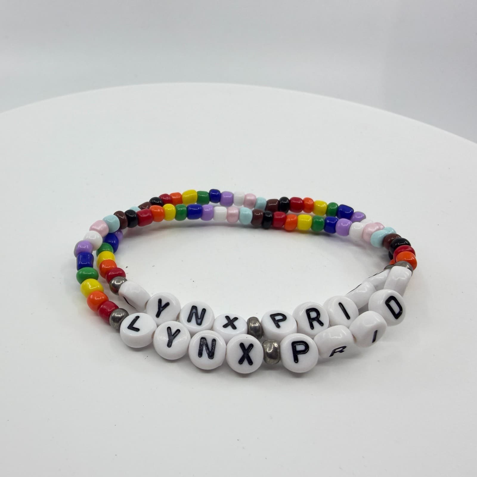 Rainbow Pride Beaded Bracelet Set Y2K Festival Statement Gift LYNX PRIDE Classic - Thumbnail 2