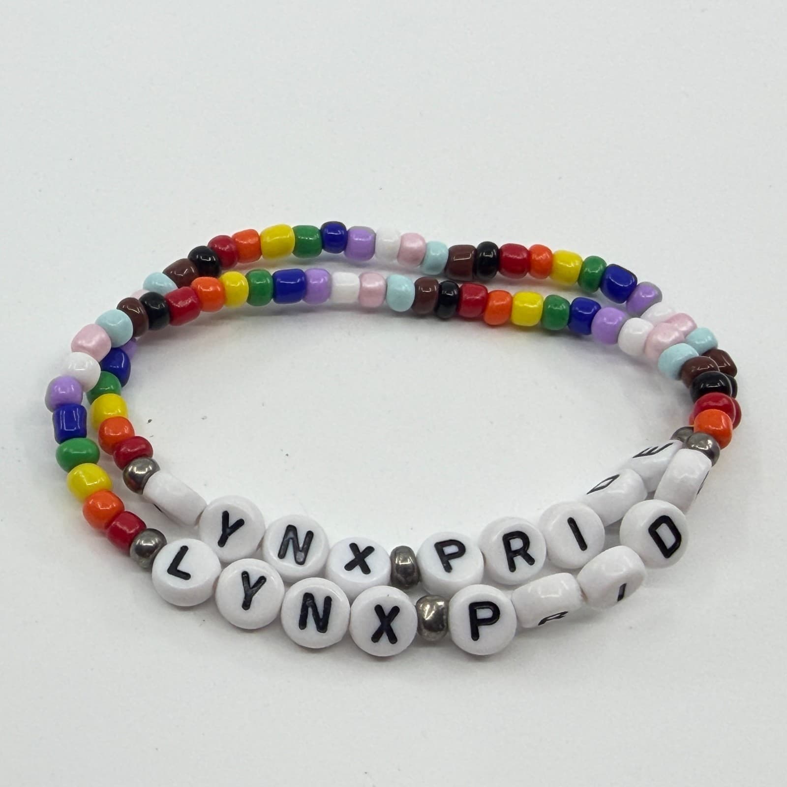 Rainbow Pride Beaded Bracelet Set Y2K Festival Statement Gift LYNX PRIDE Classic - Thumbnail 4