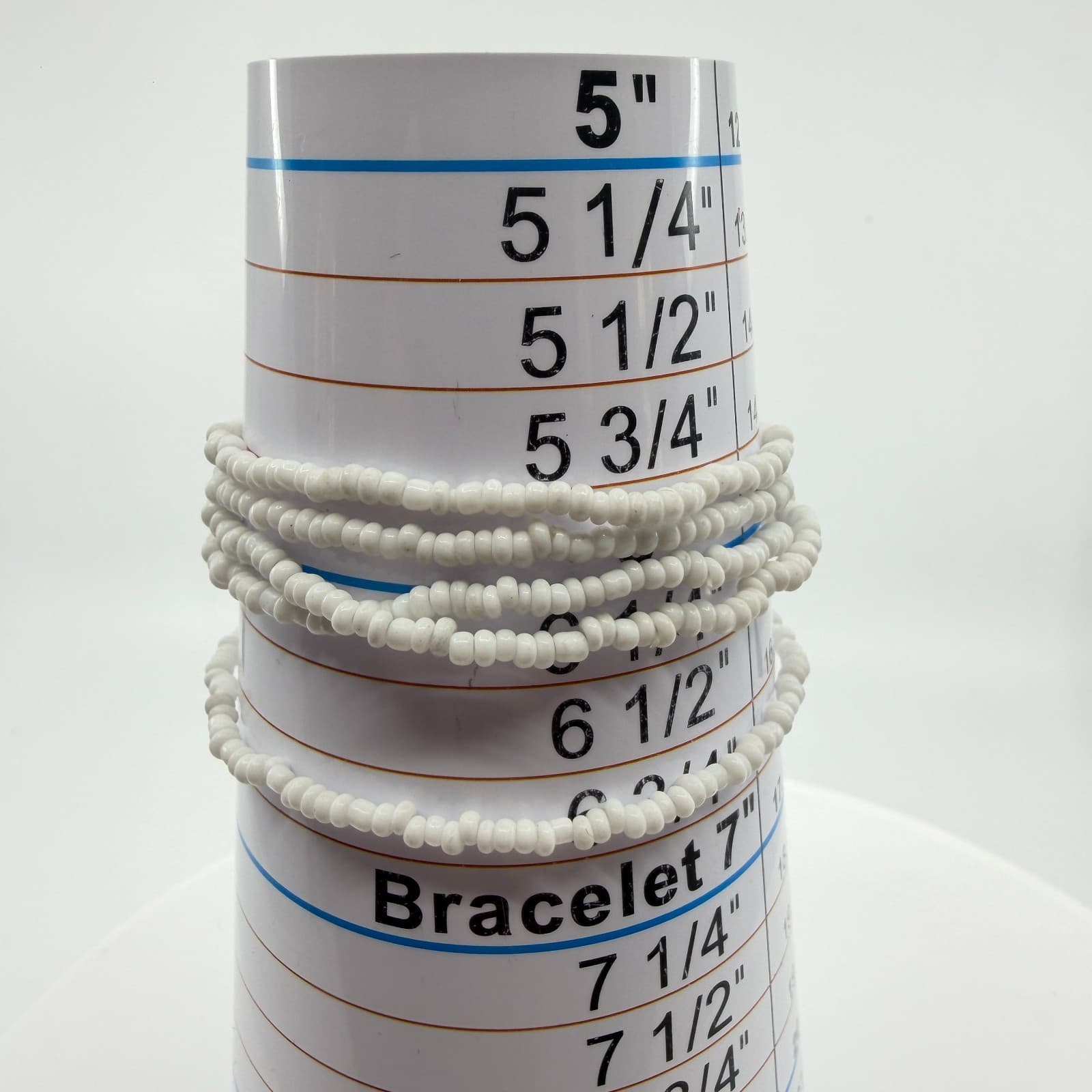 Boho White Seed Bead Multi Strand Layering Stretch Bracelet Minimalist Gift - Thumbnail 8