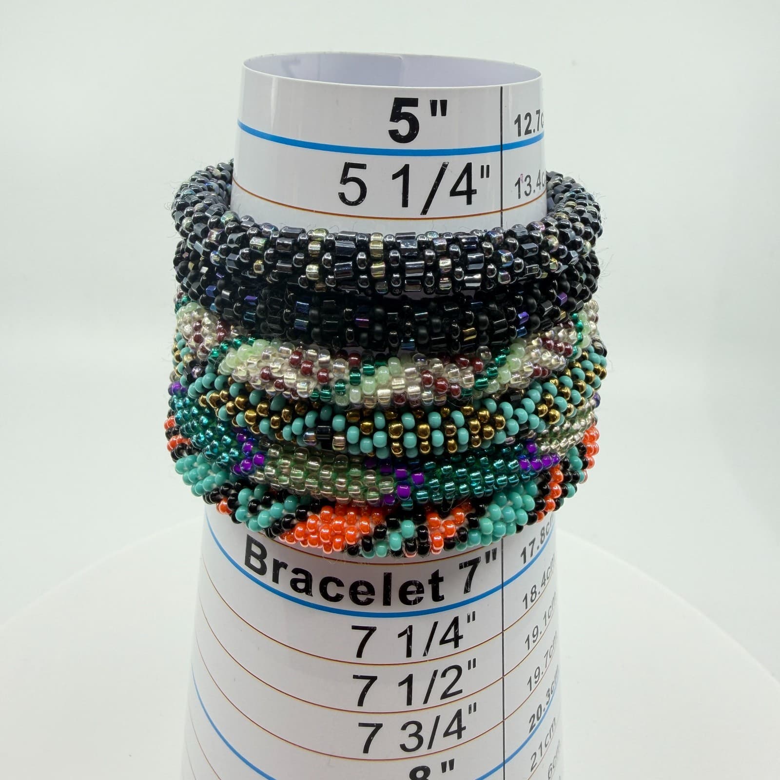 Boho Seed Bead Crochet Bracelet Lot Chunky Stackable Festival Layering Gift - Thumbnail 9