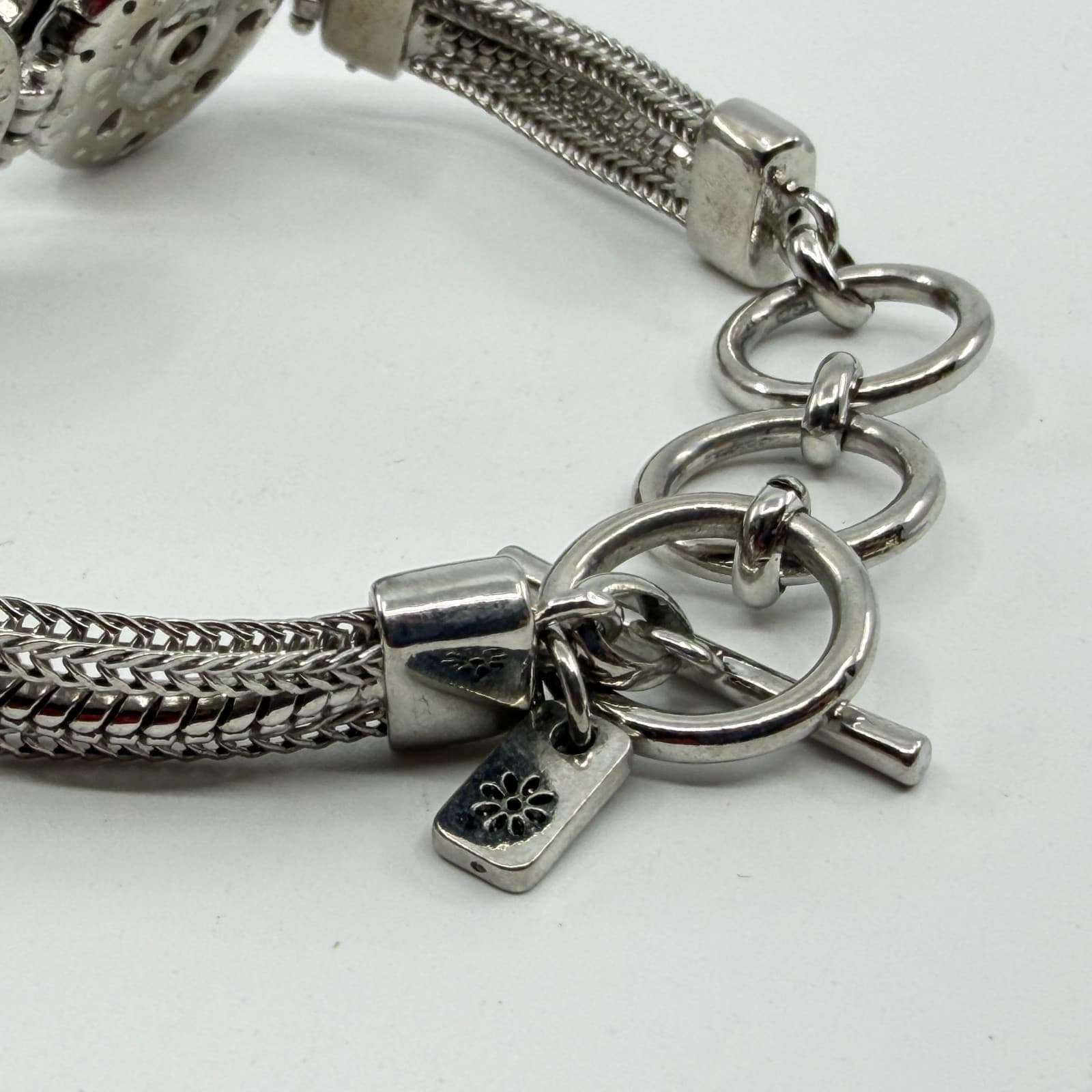 Chunky Crystel Heart Charm Bracelet Love Multi Strand Statement Gift Coquette - Thumbnail 6